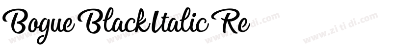 Bogue BlackItalic Re字体转换